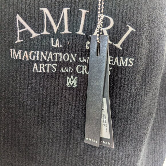 Amiri Logo Ribbed-knit Cotton-blend Minidress - Picture 4 of 5